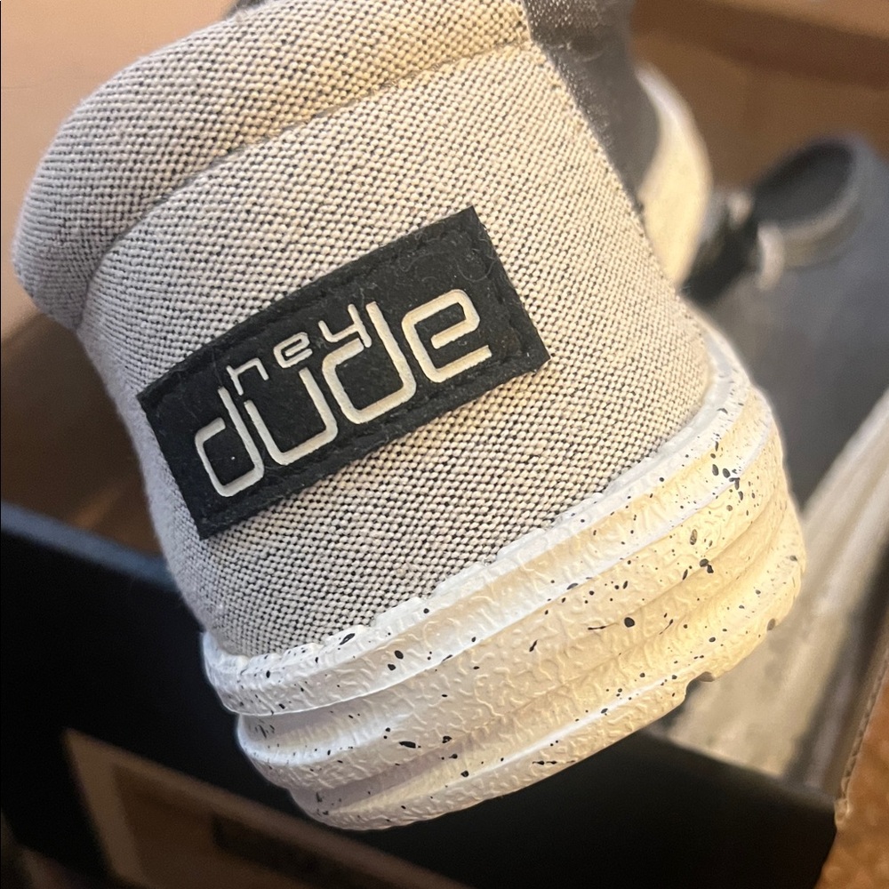 Hey Dude Light Gray Canvas Shoes